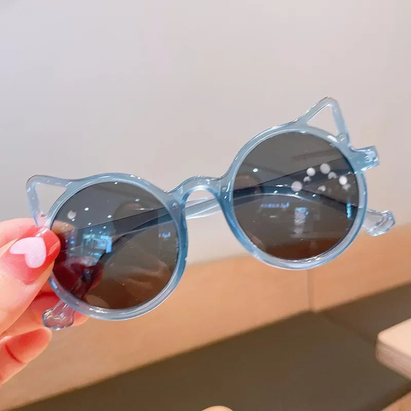 Girls Boys Cute Animal Cartoon Ears Sunglasses Outdoor Sun Protection Children Lovely Vintage Sunglasses Protection Classic Kids