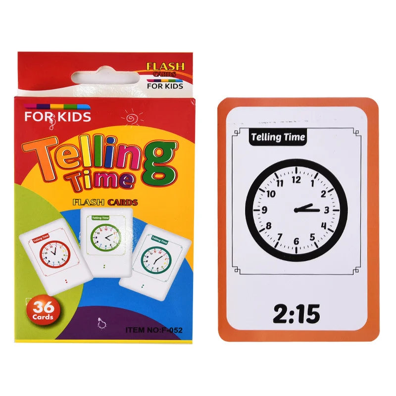 36Pcs Kids Cognition Card Shape Animal Color Teaching Baby English Learning Word Card Education Toys Montessori Material Gift