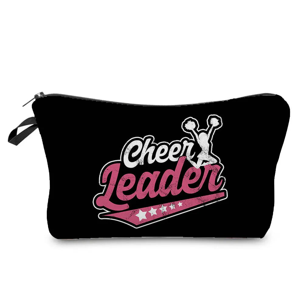 Cheerleading Girl Makeup Bag Club Gift Bag Female Portable Custom Pattern Cosmetic Bag Travel Organizer Storage Bag Toiletry Kit