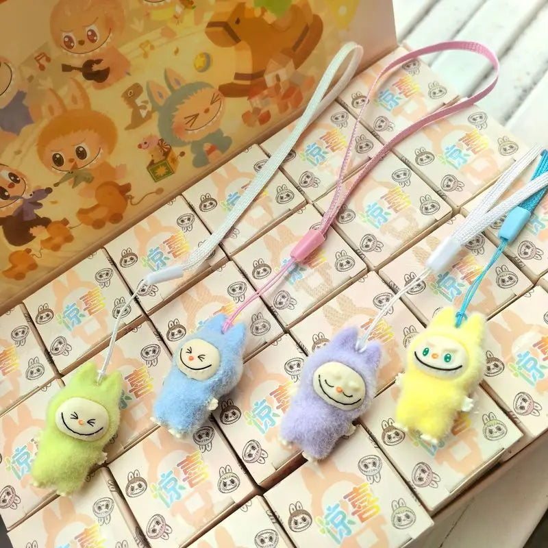 New Cartoon Labubu Resin Plush Blind Box Pendant Backpack Accessories Desktop Cute Ornament Children'S Surprise Birthday Gifts