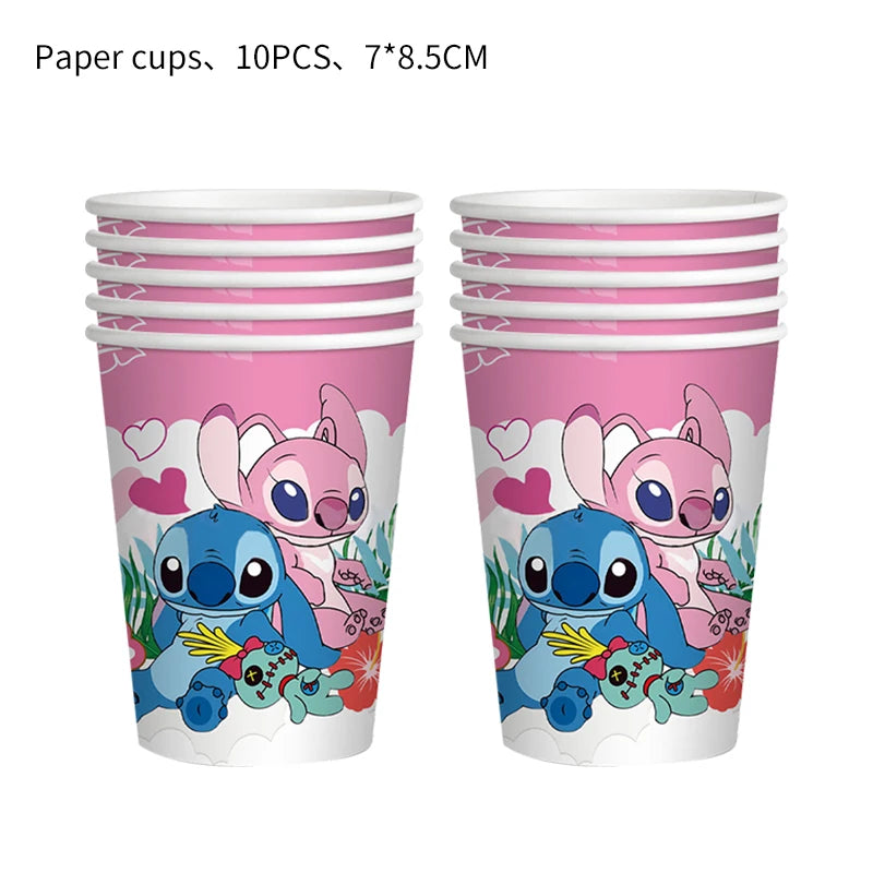Lilo And Stitch Birthday Decorations Stitch Birthday Girl Party Decor Supplies Balloons Backdrop Banner Plates Cups Tablecloth