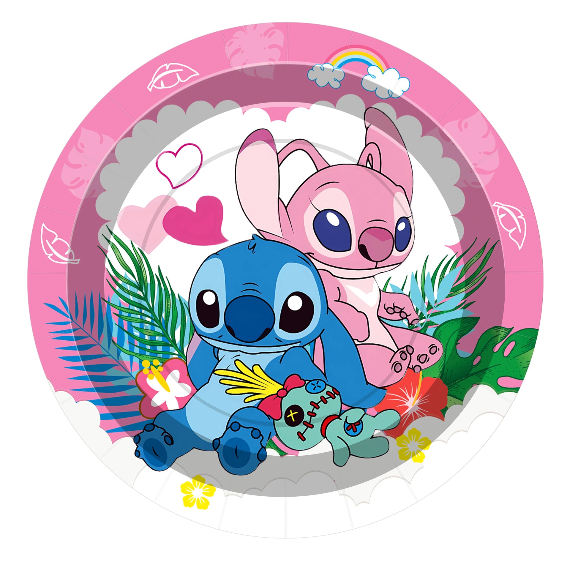 Stitch Birthday Decoration Supplies Disposable Tableware Kit Lilo and Stitch Birthday Party Cups Plates Tablecloth Supplies