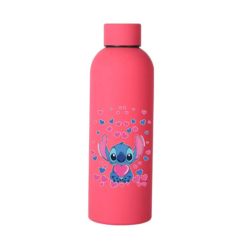 Lilo&Stitch Insulated Cup Sports Small Mouth Bottle Angel Colour Double-layer Vacuum Stainless Steel Cola Coffee Frosted Bottle