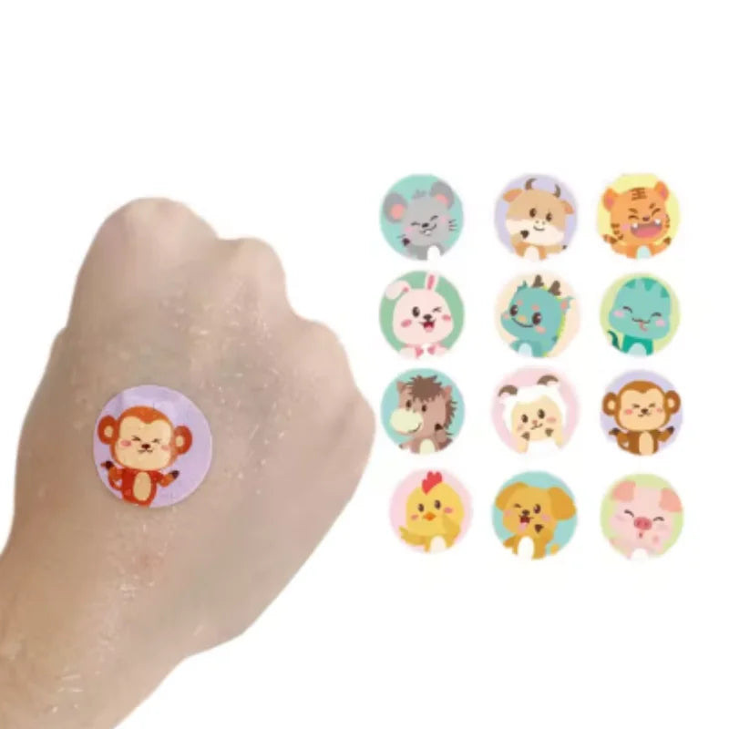 120pcs Vibrant Cartoon Waterproof Bandages  Breathable Self Adhesive Mini Round Wound Care For Kids  Adults Bandages For Kids