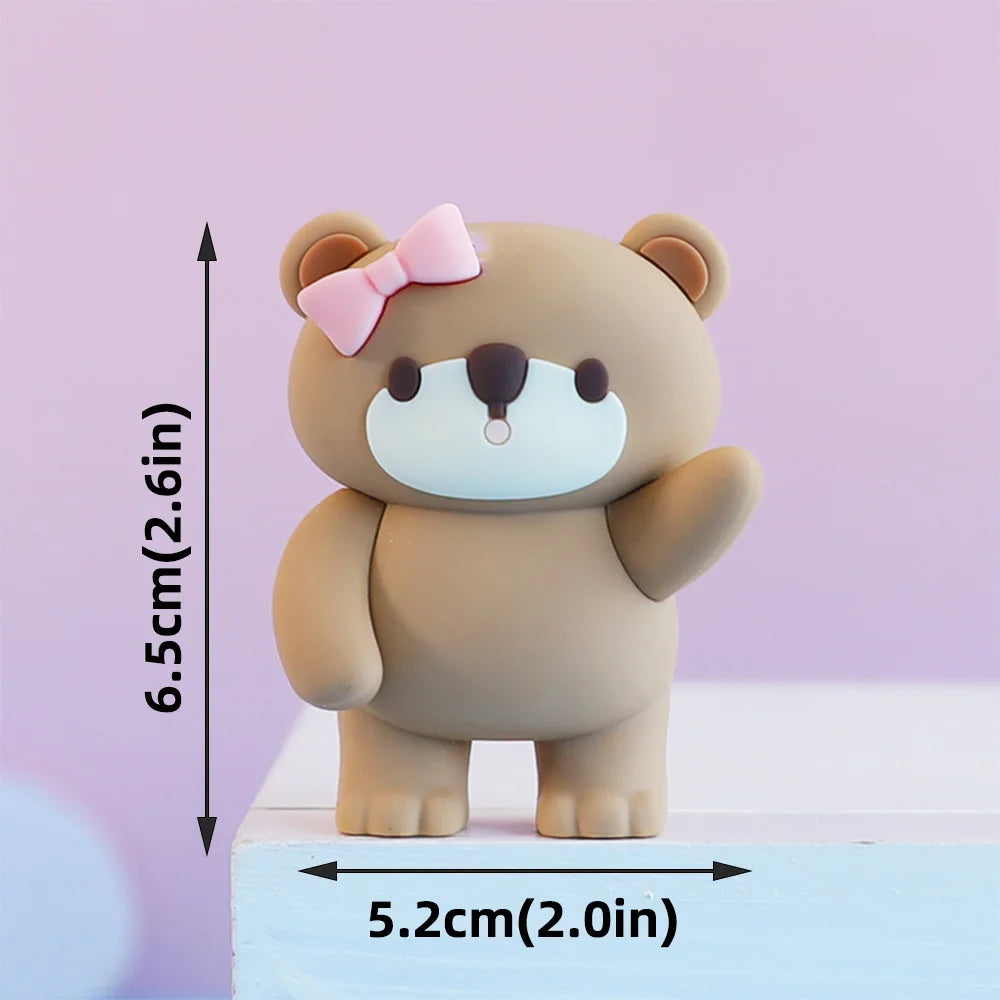 Bear Cake Toppers for Boy or Girl Baby Shower Children's Birthday Party Decoration Hot Air Balloon Cake Topper Pink Blue Green