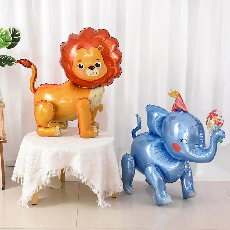 Large Standing Unicorn Foil Balloons for Kids Girls Unicorn Birthday Party Decoration Elephant Animal Balloon Baby Shower Favors
