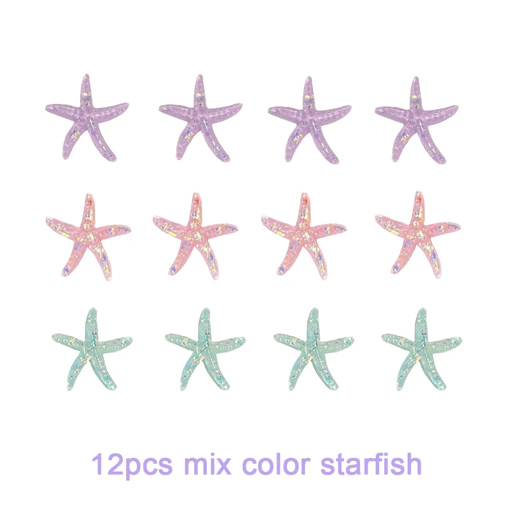 Mermail Cake Decoration Pink Purple Mermaid Tails Bubbles Shells Cake Toppers Under the Sea Theme Birthday Baby Shower Party Dec