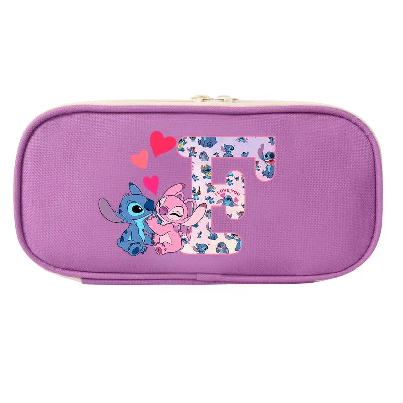 Lilo&Stitch Pencil Box Letter A B C Student School Supplies Stationery Kids Penbag Pencilcase Kawaii Boy Girl Birthday Cute Gift