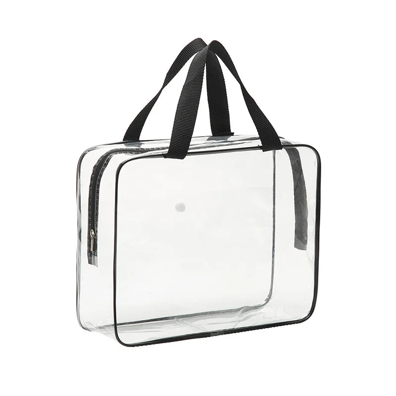 Toy Storage Bag, Multi-purpose Zipper, Transparent PVC Waterproof Travel Case, Suitable for Building Block Puzzle, Toiletries