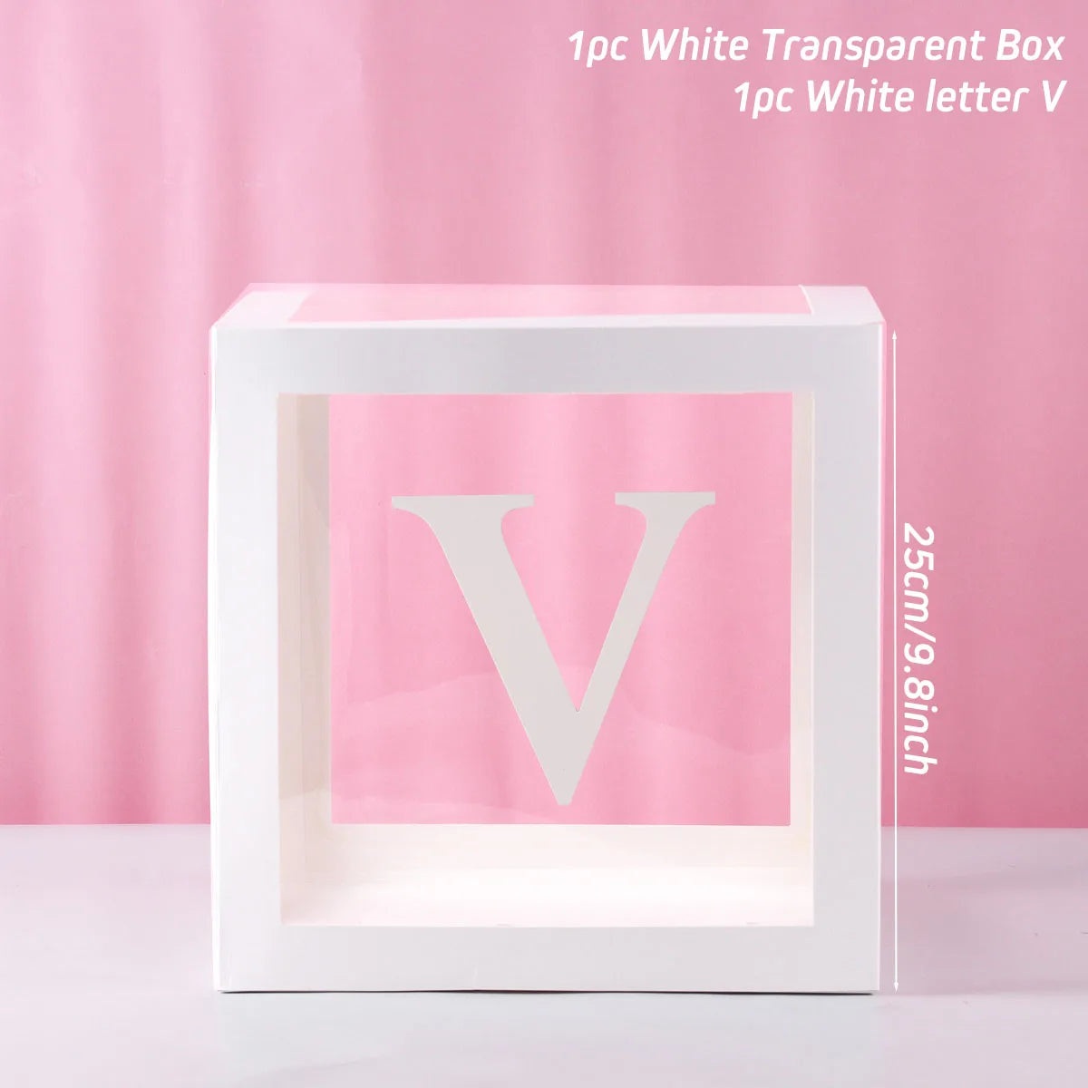 Transparent Baby Shower Box Boy Girl Birthday Decor 1st One First Birthday Wedding Party Decor Christening Babyshower Supplies