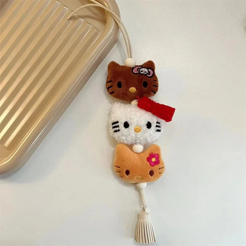 Sanrio Hello Kitty Keychain Kawaii Children  Pendant Keyring Cute Women Bag Car Keychians Girl Birthday Gifts