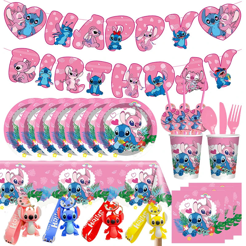 Lilo And Stitch Birthday Decorations Stitch Birthday Girl Party Decor Supplies Balloons Backdrop Banner Plates Cups Tablecloth