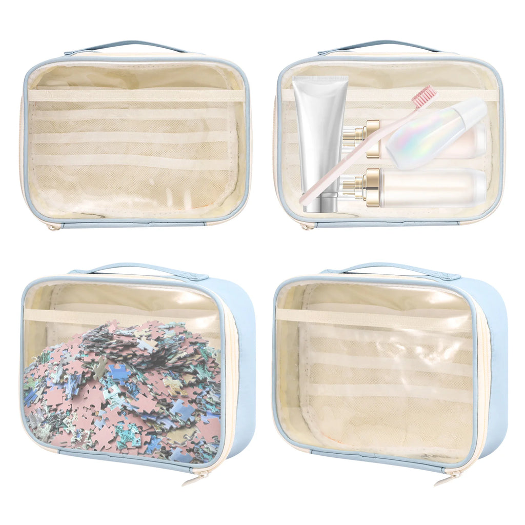 4 Pcs Toy Storage Bag with Top Handle and Zipper Large Capacity Board Game Storage Reusable Toy Organizer Bag for Board Games