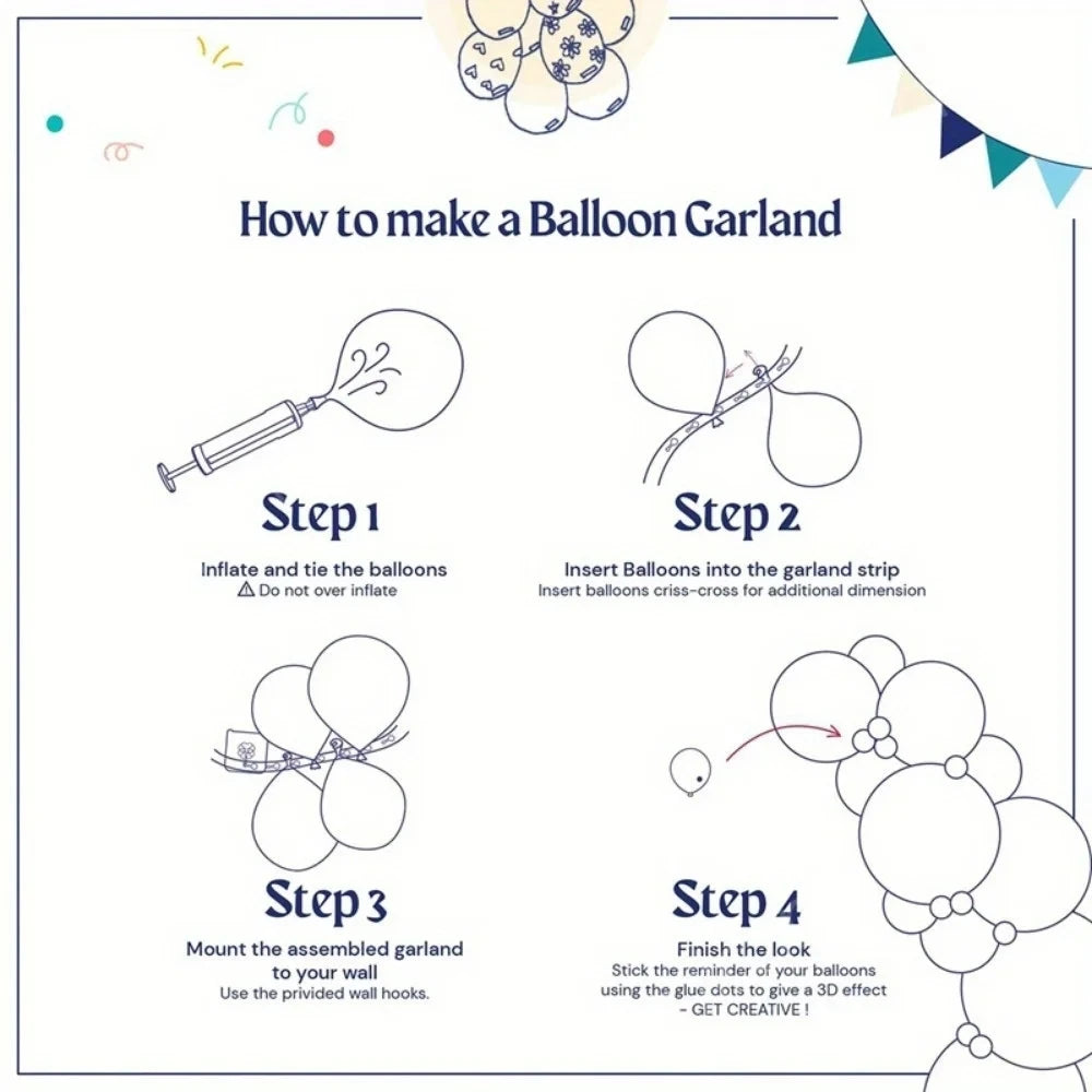 132Pcs Rainbow Unicorn Balloon Arch Flower Ring Set, Used for Summer Party Decoration and Birthday Party Decoration Supplies