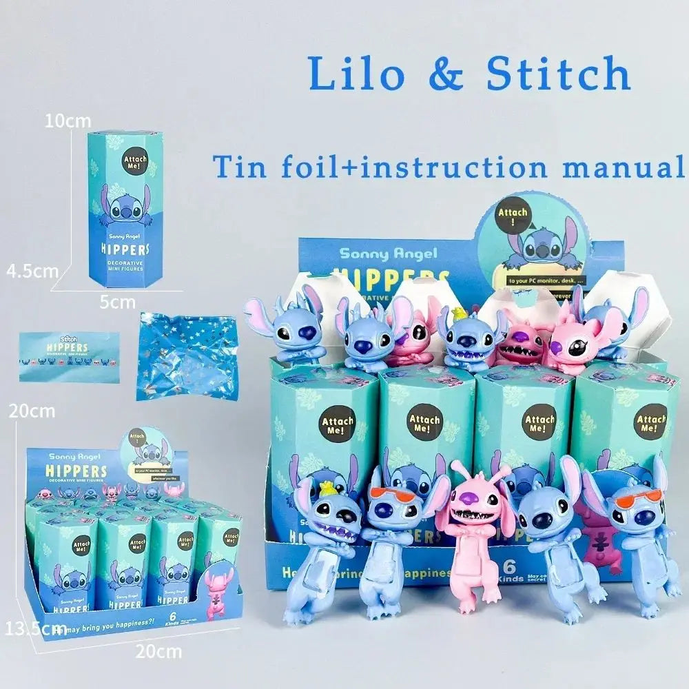 Stitch Angel Doll Blind Box Trendy Toy Desktop Car Screen Central Control Mobile Phone Decoration Cartoon Anime Handmade Gift