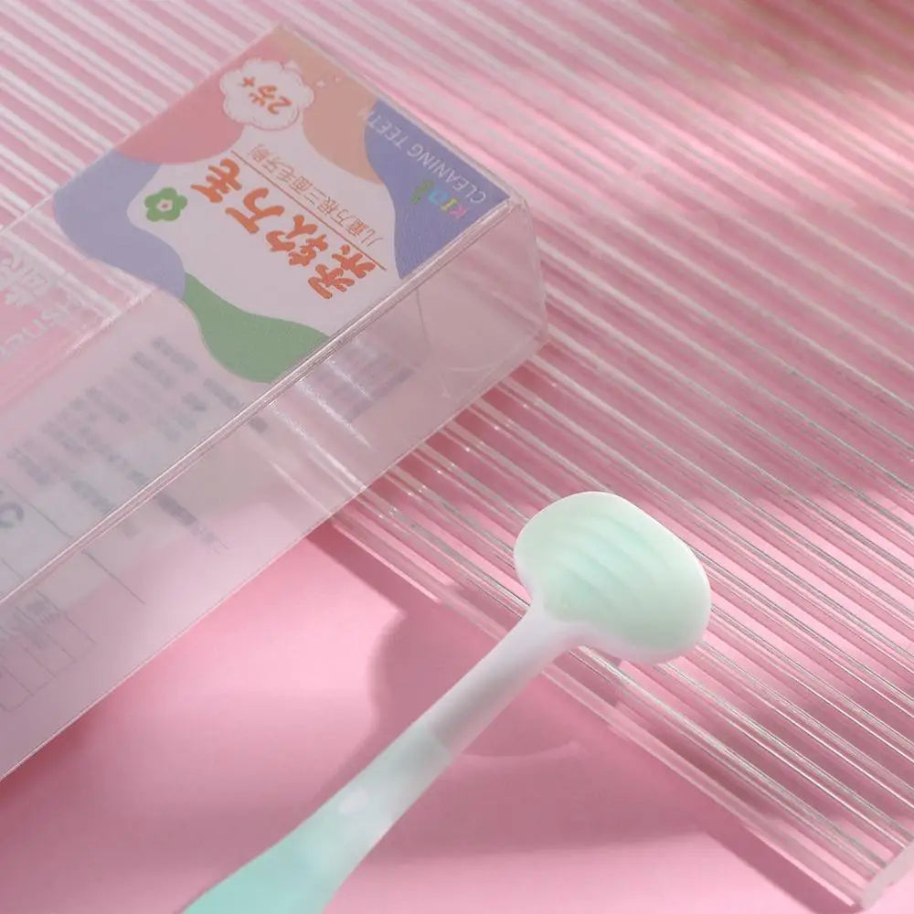 Candy Color Three Sided Toothbrush Teeth Clean 360 Degree 3D Tooth Brush Deep Cleaning Soft Bristle Oral Care Brush Boy Girl