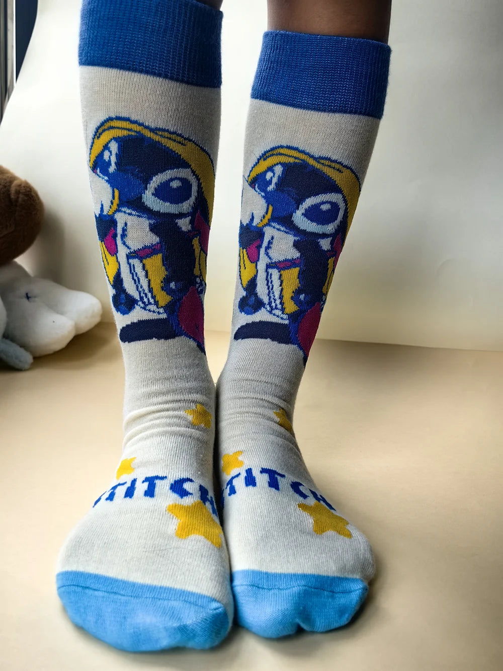 Diseny Stitch Cartoon Long Woman Socks Stitch Kawaii Men Socks Creative Skateboard socks Fashion knee-high Socks Size 37-45