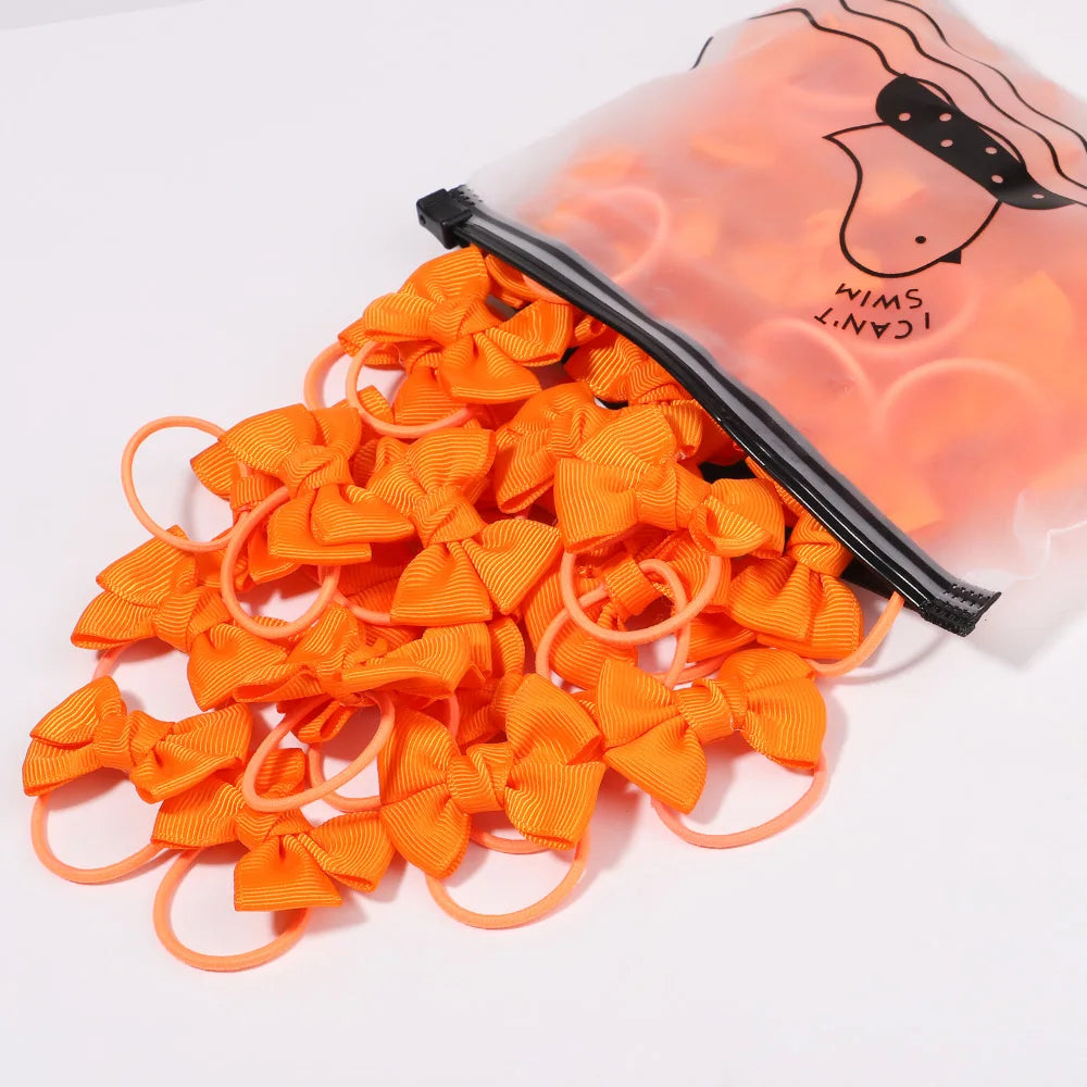 5Pcs Children Hair Ties Headdress Girls Scrunchies Elastic Hair Band Kids Hair Rope Bow Rubber Band Set Baby Accessories