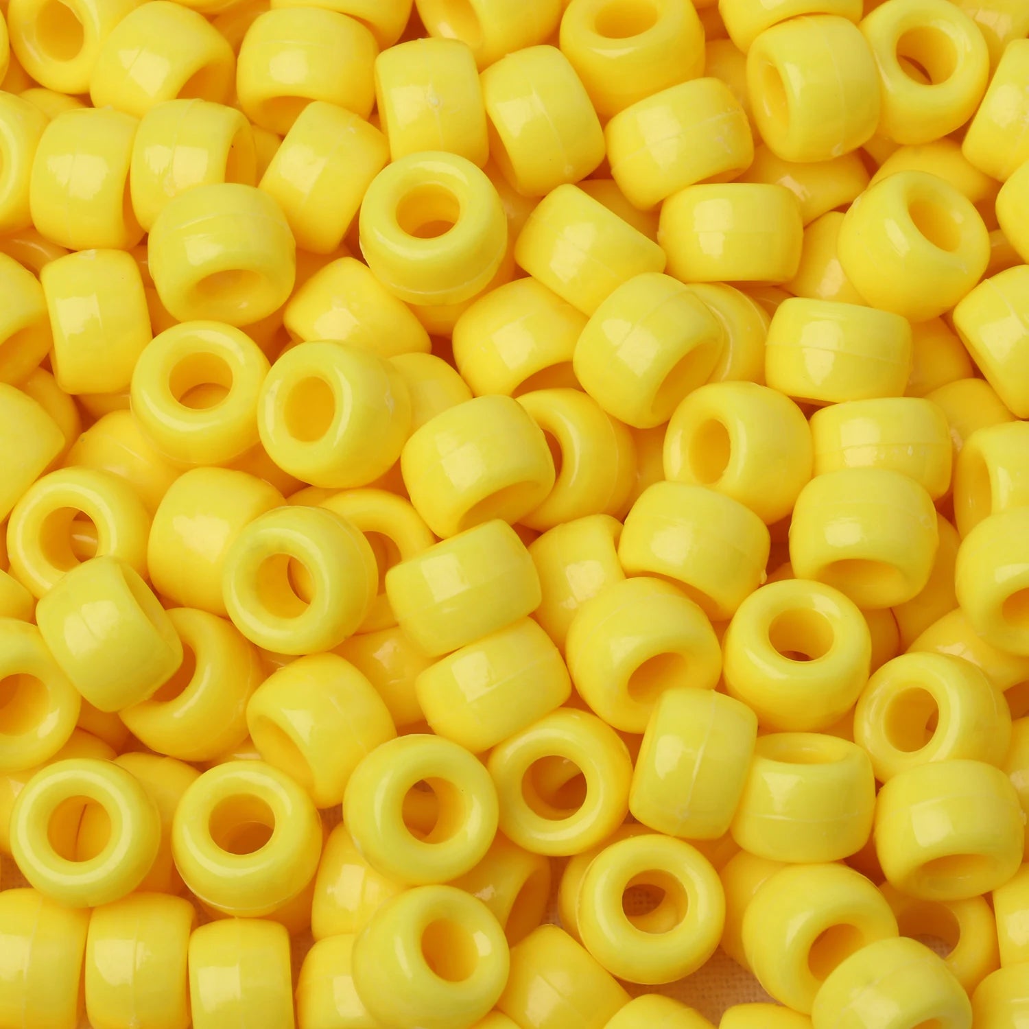 100pcs Luminous Pony Beads 6x9mm Acrylic Beads Big Hole Spacer Beads For Diy Craft Jewelry Charms Bracelets Making Hair Supplies