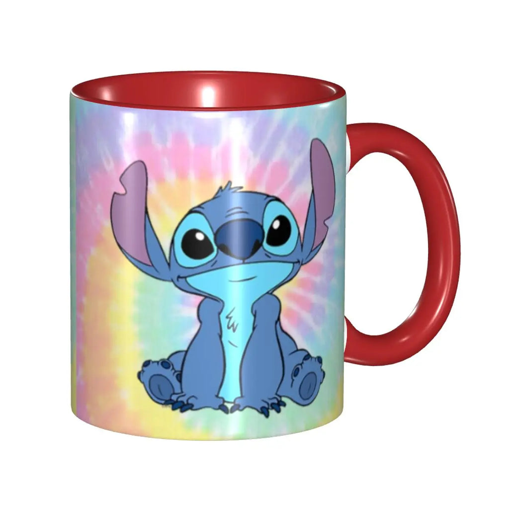 Unique Tie Dye Stitch Coffee Cup Kawaii Mug Present
