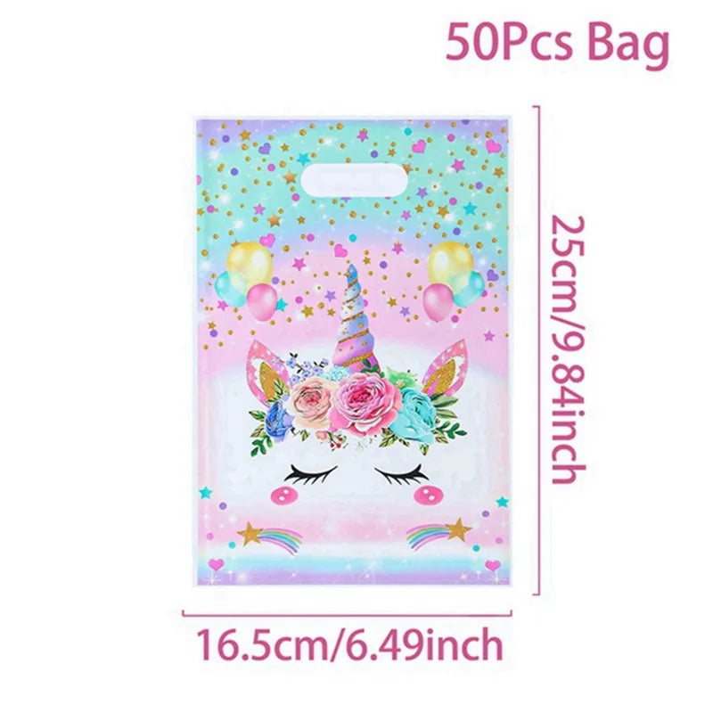Unicorn Handbag Candy Bags Birthday Party Decoration Kids Gift Packing Bag Happy 1st Birthday Baby Shower Girl Party Supplies