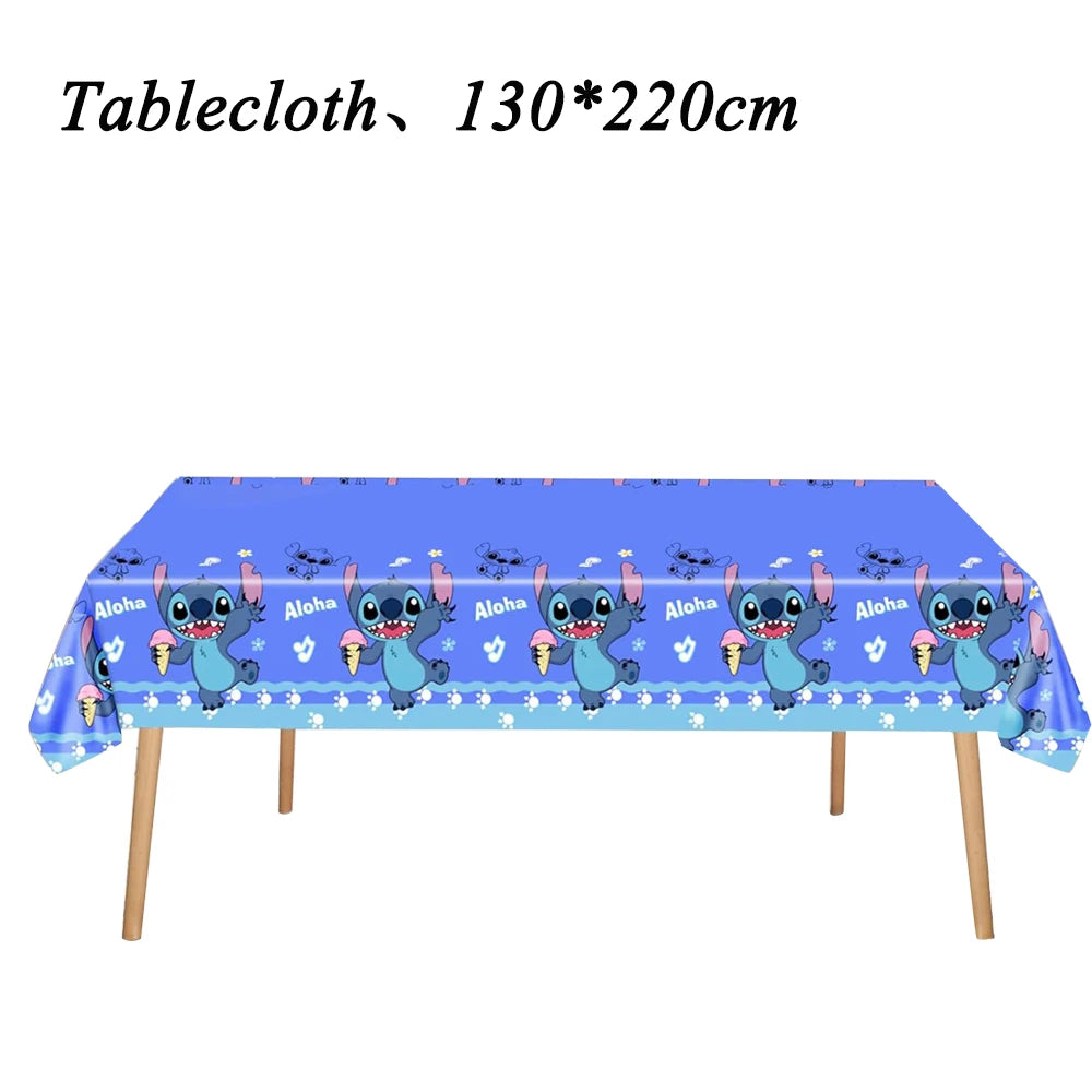 Lilo Stitch Party Tablecloth Stitch Party Decorations Stitch Happy Birthday Events Party Table Cover Kids Boys Girls Favors