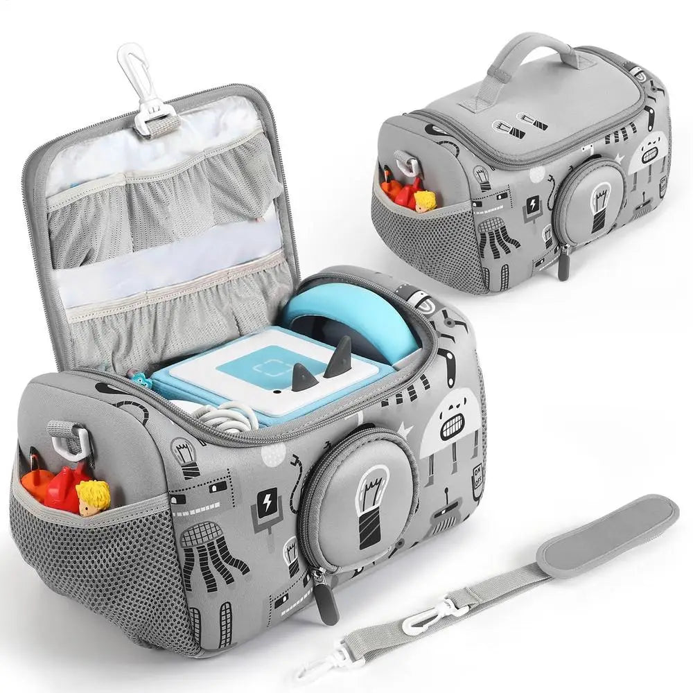 Musical Toy Storage Bag Portable Carrying Bag for Toniebox Audio Player Carrying Box for Kids Doll Headphone Charging Station