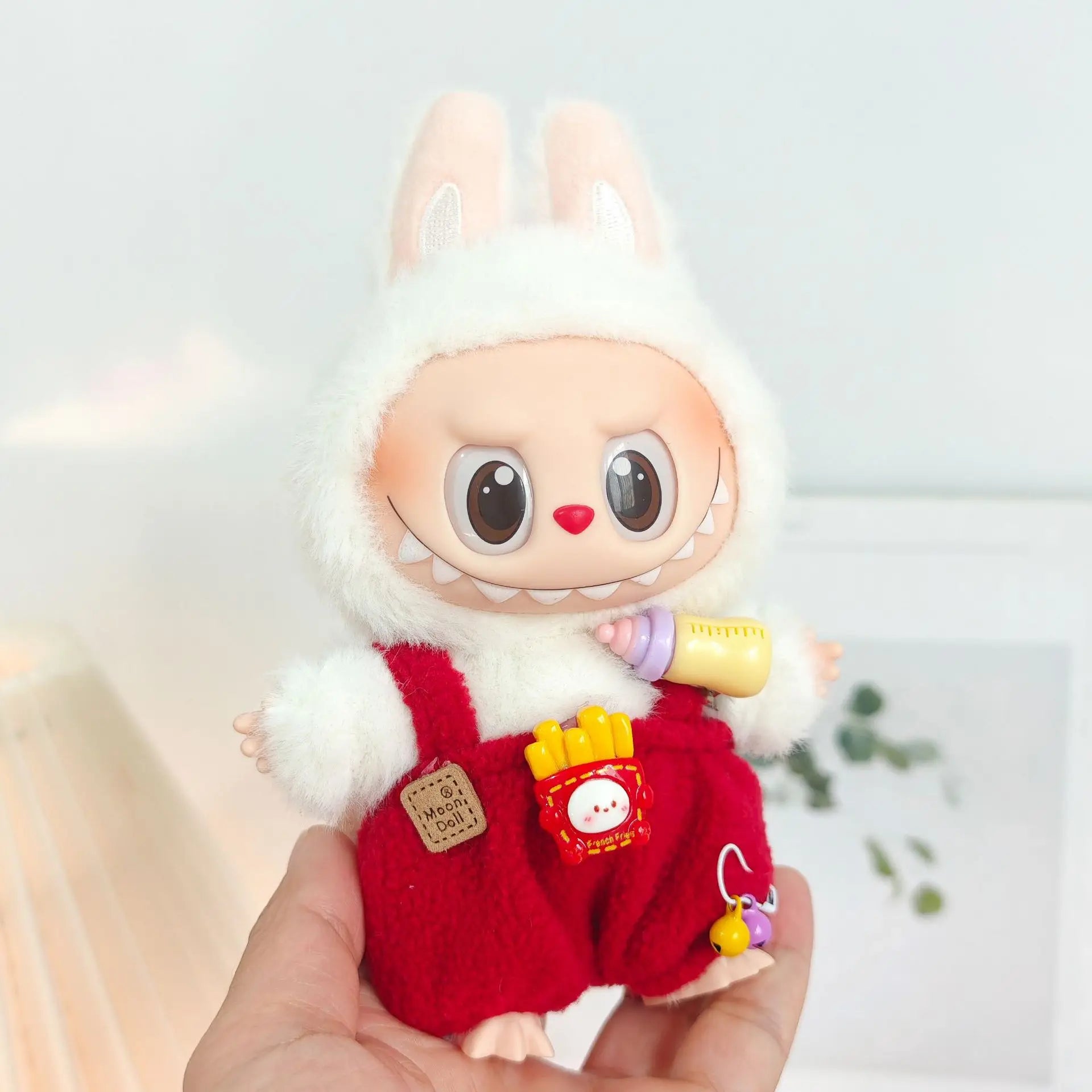 17cm Mini Plush Doll'S Clothes Outfit Accessories For Labubu V1 V2 Christmas Cookie Man Sweater Hat Clothing New Year Gift