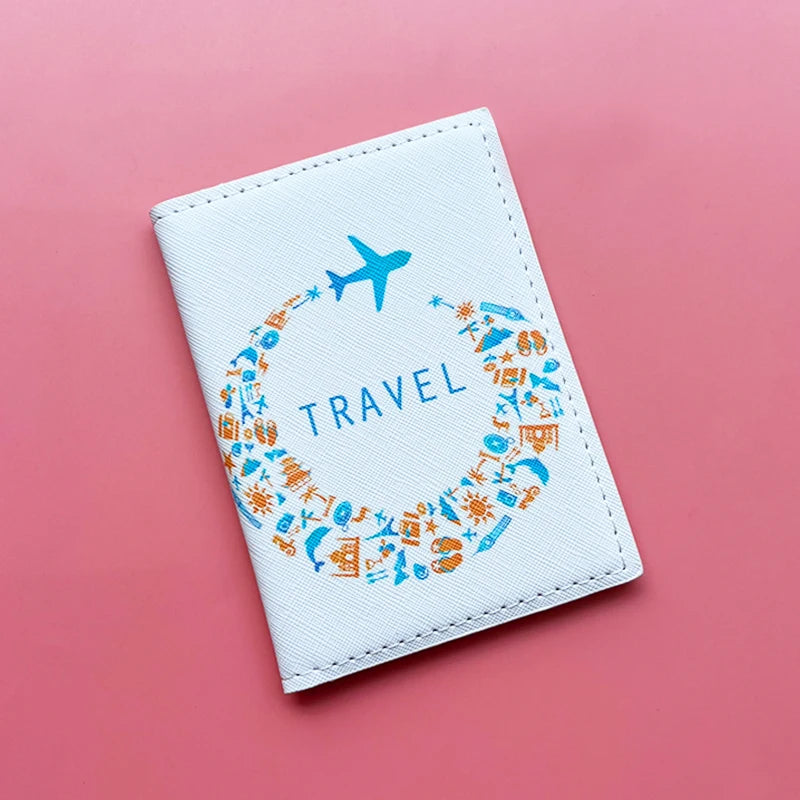 PU Leather Travel Passport Cover Girls Boys Multifunction Credit Card Organizer Case Men Women Passport Holder