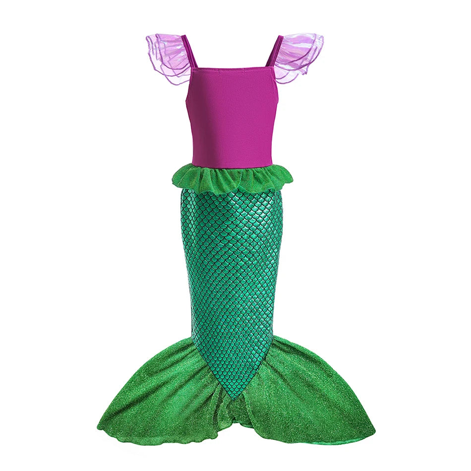 New Girl Dresses Princess Costume Kids Mermaid Cosplay Costume Kids Carnival Birthday Party Prom Costume Party Dresses For girls
