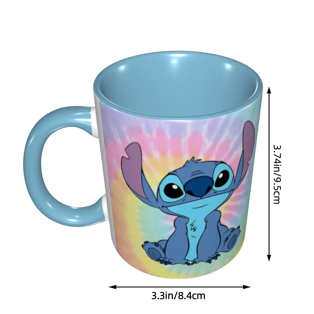 Unique Tie Dye Stitch Coffee Cup Kawaii Mug Present