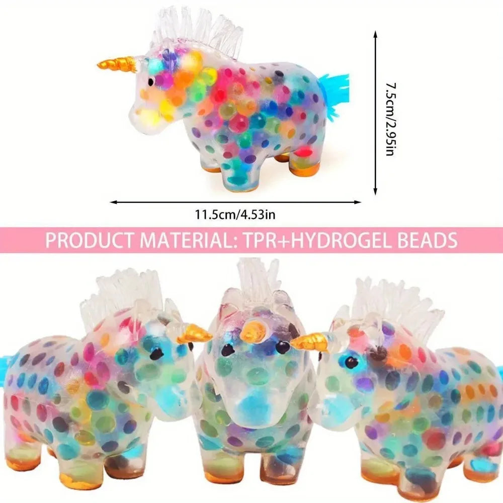 Unicorn Stress Balls Toy Heal Your Mood Unicorn Squeeze Toy Stress and Anxiety Relief Unicorn Ball Toy Colorful Gel Water