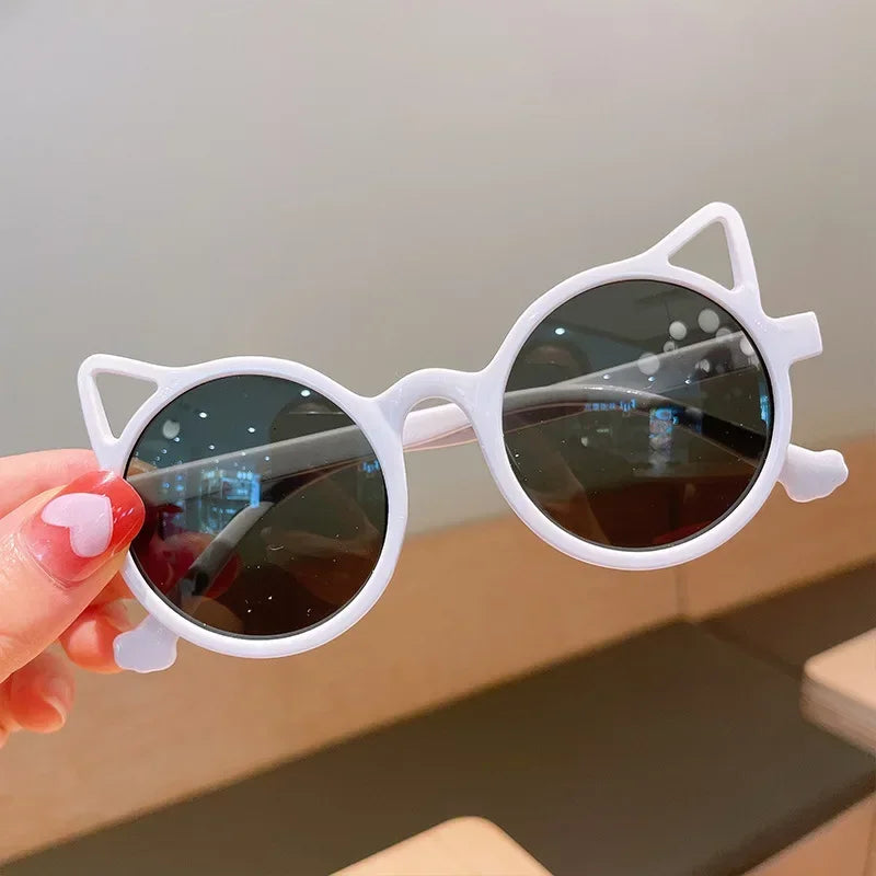 Girls Boys Cute Animal Cartoon Ears Sunglasses Outdoor Sun Protection Children Lovely Vintage Sunglasses Protection Classic Kids