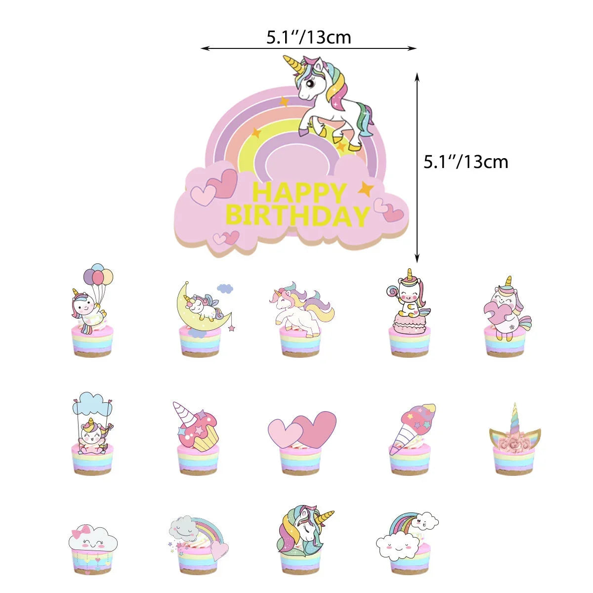 10pcs Rainbow Unicorn Parti Slap Bracelets Gift Rainbow Unicorn Bracelets Girls Happy Rainbow Unicorn Theme Birthday Party Decor