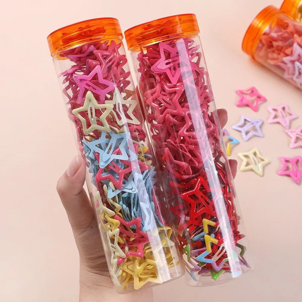 20 Colorful Star BB Hair Clips For Girls Children Lovely Hair Decorate Hairpins Barrettes Headwear Kids Hair Accessories
