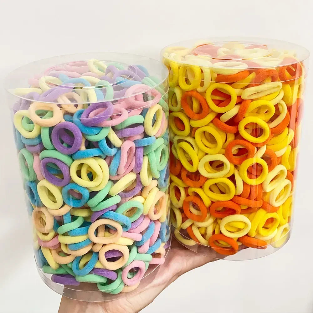 50/100/300pcs Kids Elastic Hair Bands Girls Sweets Scrunchie Rubber Band for Children Hair Ties Headband Baby Hair Accessories