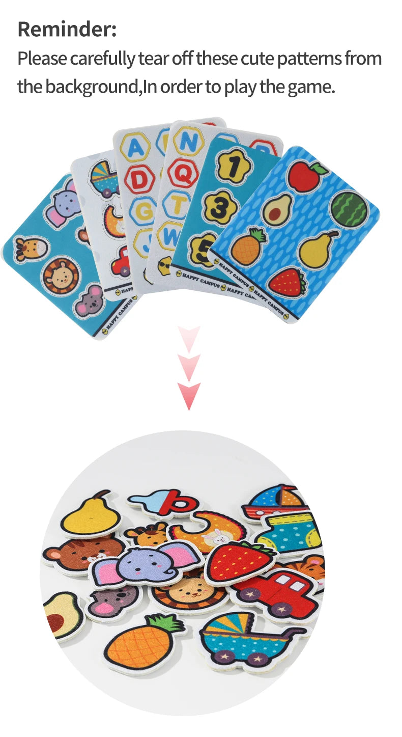 Busy Book Matching Game  Storytelling Busy Board Kids Fine Motor Early Education Toy Campus Theme Baby Gifts