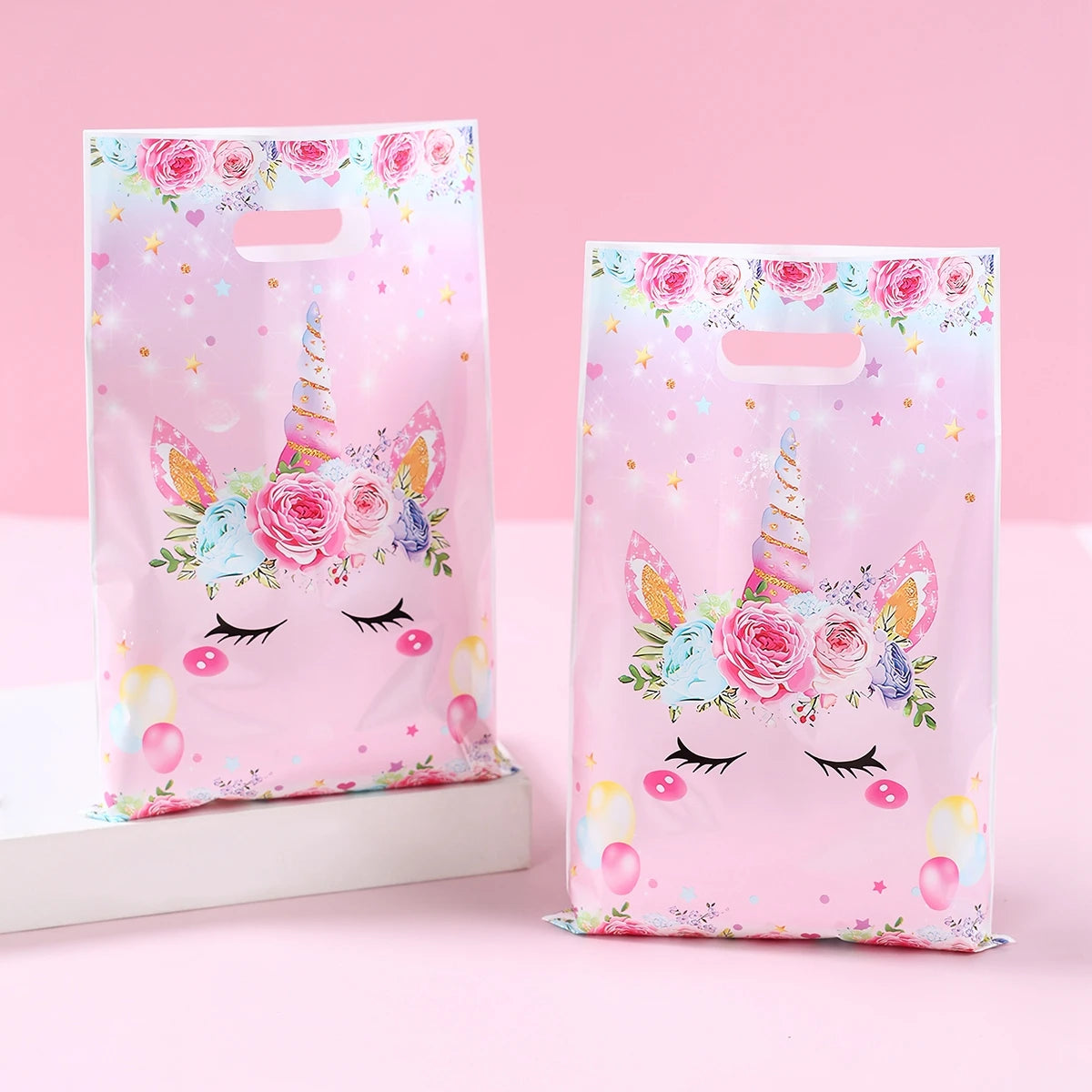 Rainbow Unicorn Handbag Candy Bag Happy 1st Birthday Party Decorations Kids Favors Gift Unicorn Box Baby Shower Girls Supplies