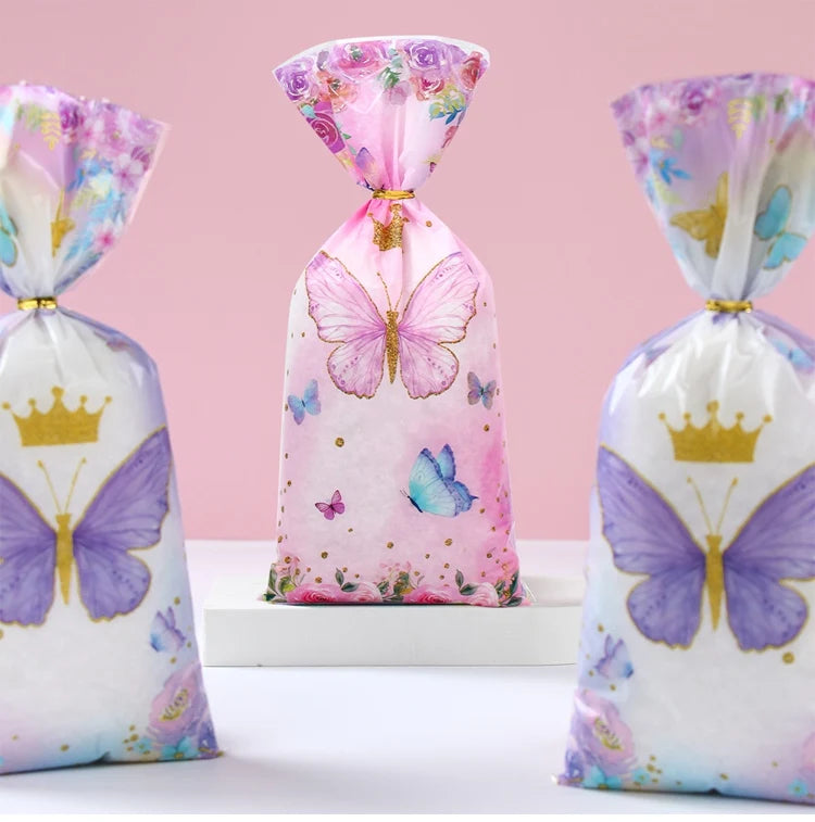 25/50/100pcs Unicorn Candy Bags Gift Packing Bags Birthday Party Decor Gift Bag for Guest Girl Birthday Supplies Baby Shower