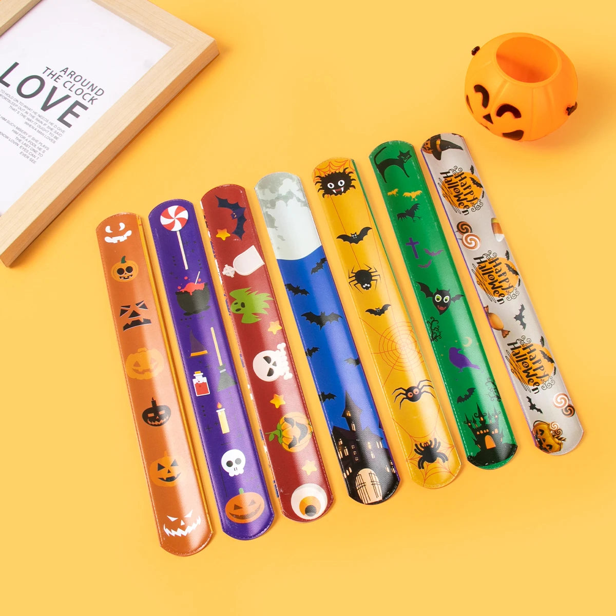 10pcs Cartoon Birthday Party Clap Circle Toy Kids Birthday Party Slap Bracelet Mermaid Dinosaur Unicorn Theme Party Gift