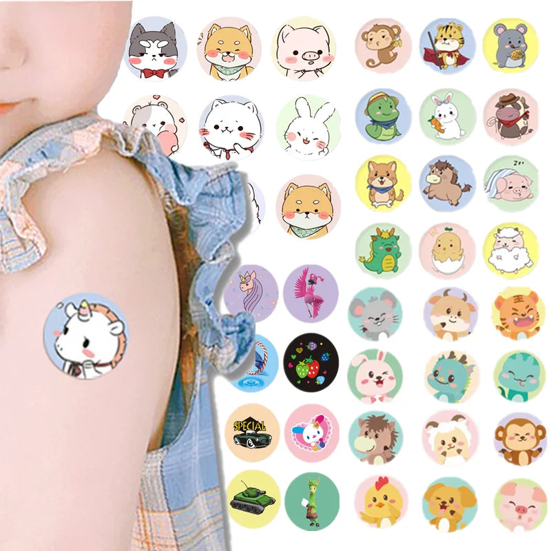 120pcs Vibrant Cartoon Waterproof Bandages  Breathable Self Adhesive Mini Round Wound Care For Kids  Adults Bandages For Kids