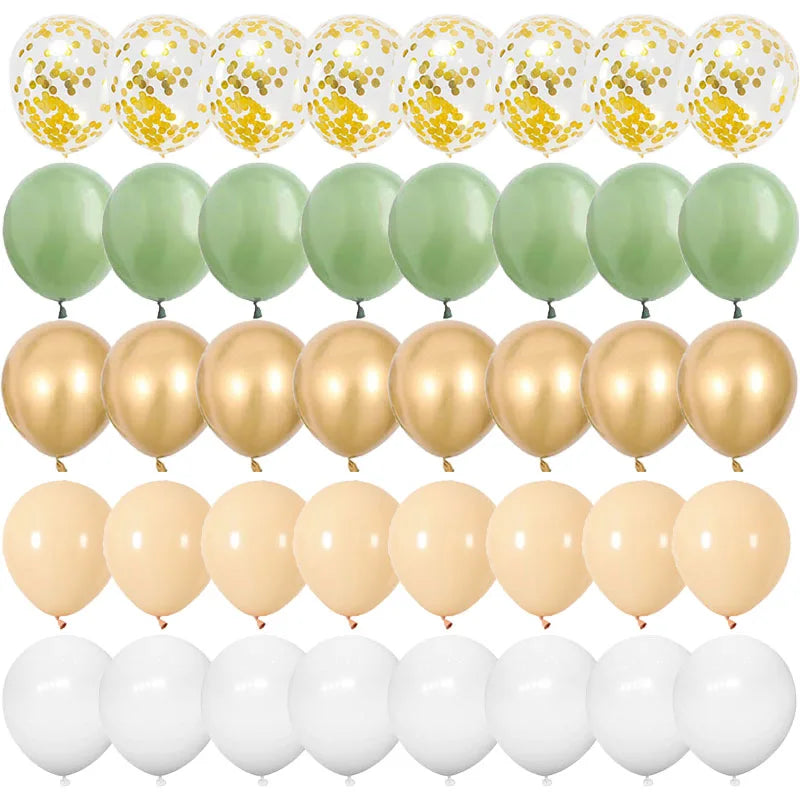 40pcs 12inch Rose Gold Confetti Latex Balloons Happy Birthday Party Decorations Kids Adult Boy Girl Baby Shower Wedding Supplies