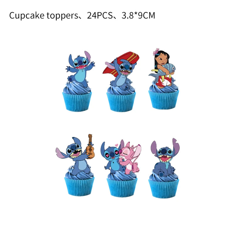 Stitch Party Supplies For Child Lilo And Stitch Birthday Party Decorations Balloons Banner Tablecloth Backdrop Tableware