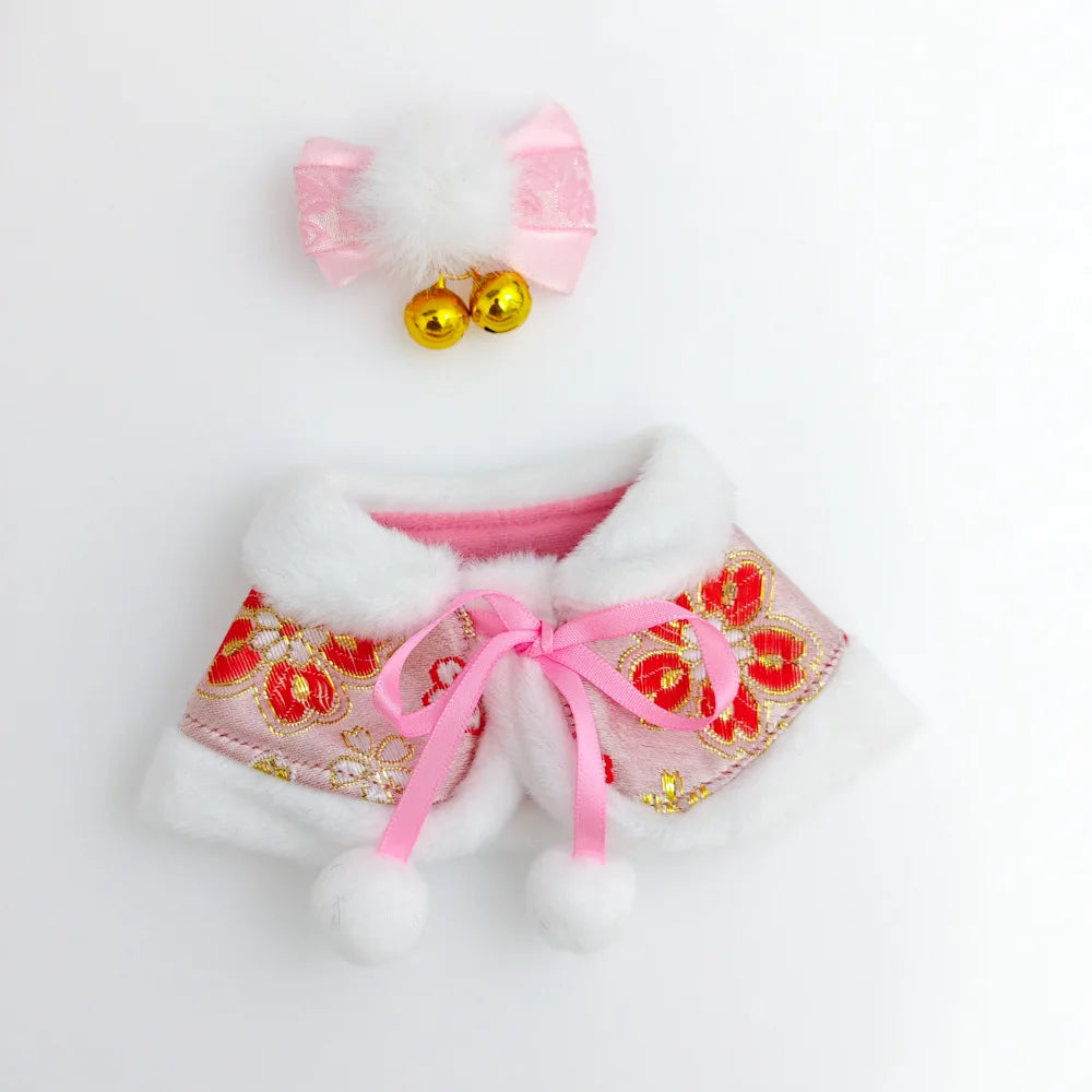 17cm Mini Plush Doll'S Clothes Outfit Accessories For Labubu V1 V2 Christmas Cookie Man Sweater Hat Clothing New Year Gift