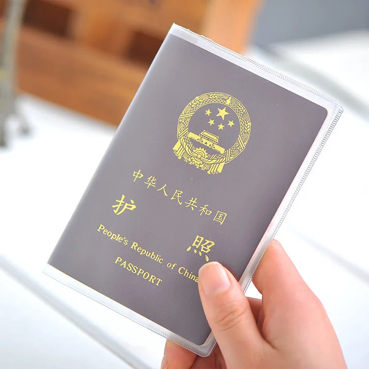 Fashion Transparent Starlight Passport Cover Girls Travel Ticket ID Credit Card Holders PVC Jelly Color Laser Passport Holder