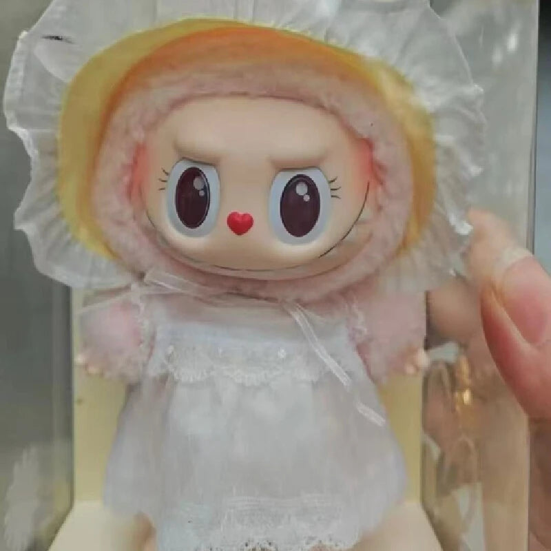 Copy High Quality Version New Product Labubu Sweetheart Doll Mokoko First Generation Plush Pendant Vinyl Pulling Cloth Hanging D
