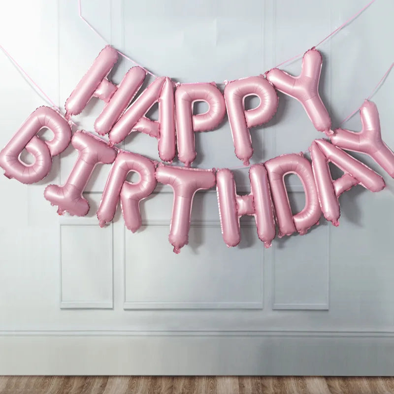 Balloons Party Supplies Birthday Decoration Happy Anniversary Baby Shower Girl Boy Gender Reveal Children's Blue Foil Balloon