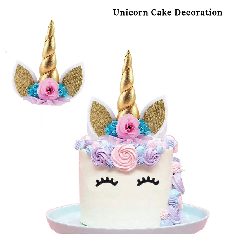 Unicorn Balloon 32inch Number Foil Balloon Set Birthday Party Decor Kids Unicorn Disposable Tableware Baby Shower Party Supplies