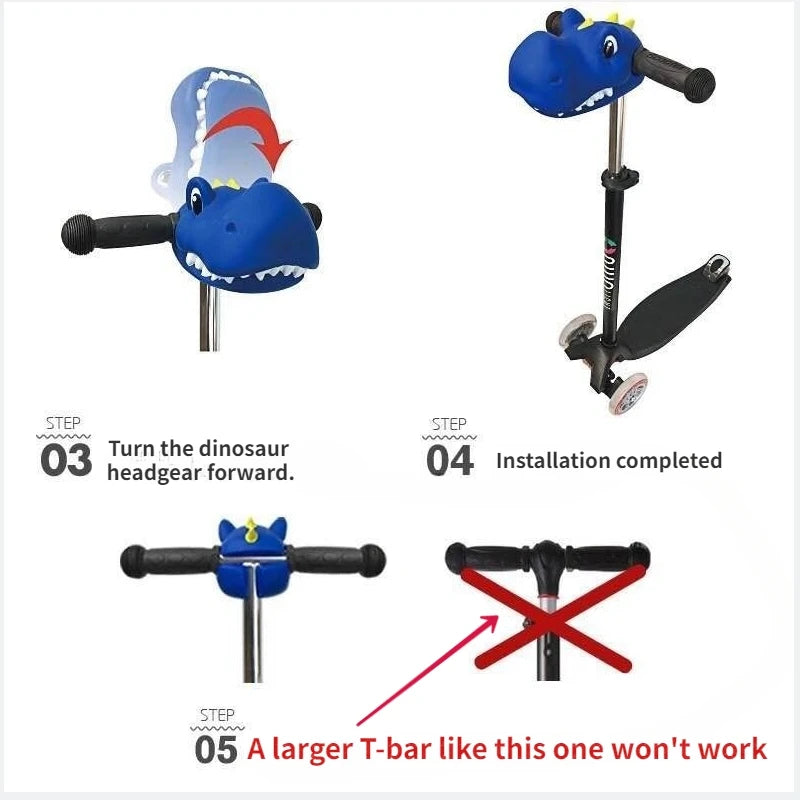1PC Unicorn Scooter Handlebar for Children Bicycle Head Horse Toy Bicycle Scooter Bike Accessories Handlebar Kids Birthday Gifts