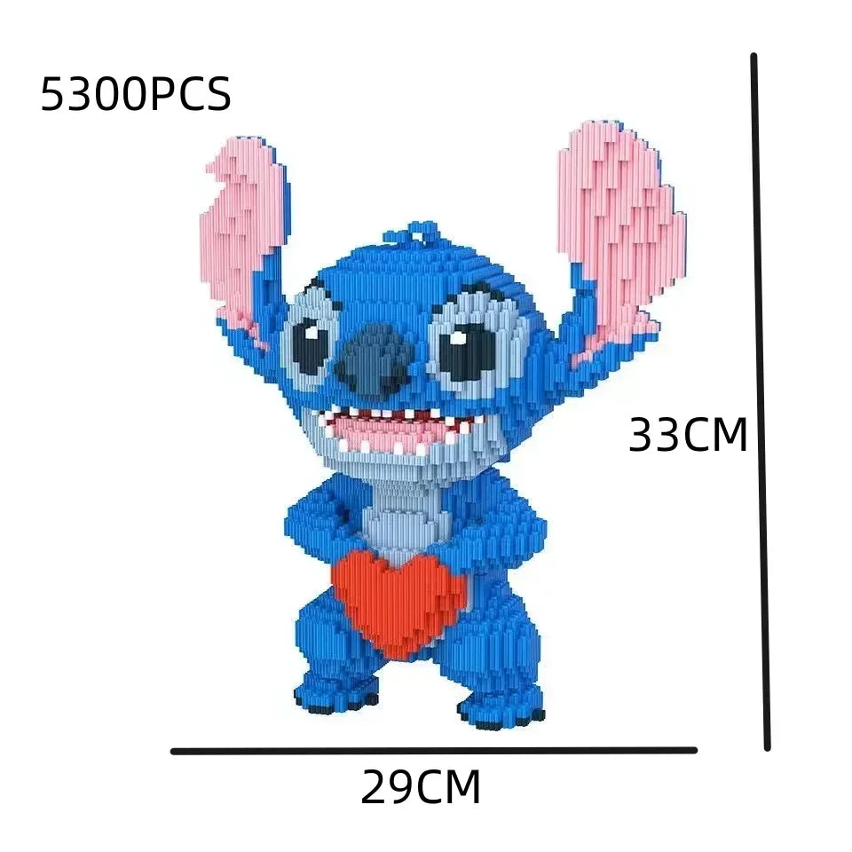 33CM Very Large Stitch StellaLou Building Block DIY Bricks Toy Small Grain Brick  for Kid over 12 Years Adult Gift 3300pcs